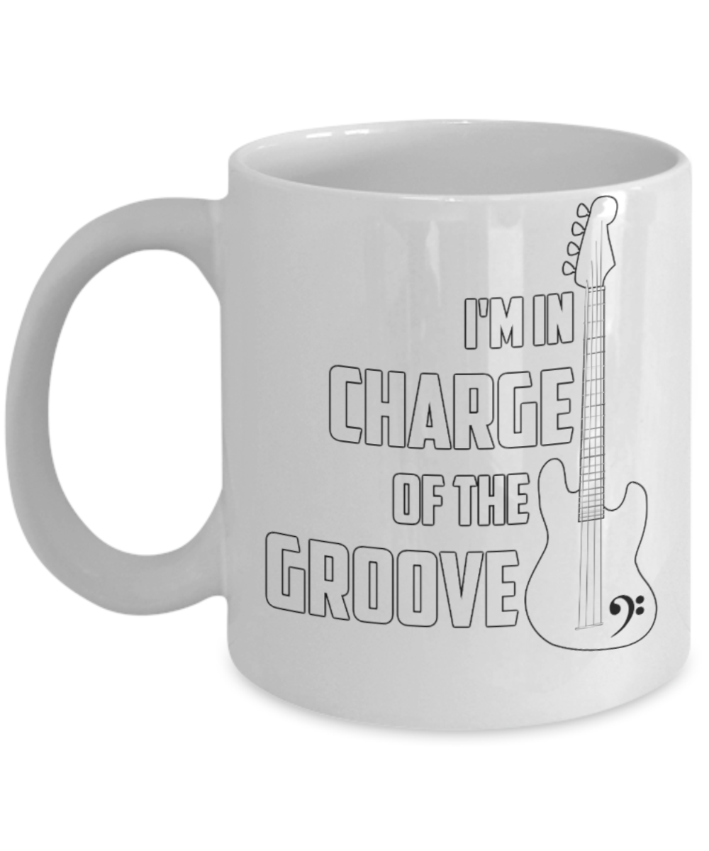 Groove Lovers Mugs , I'm in charge of Groove - White Coffee Mug Porcelain Tea Cup 11 oz - Great Gift