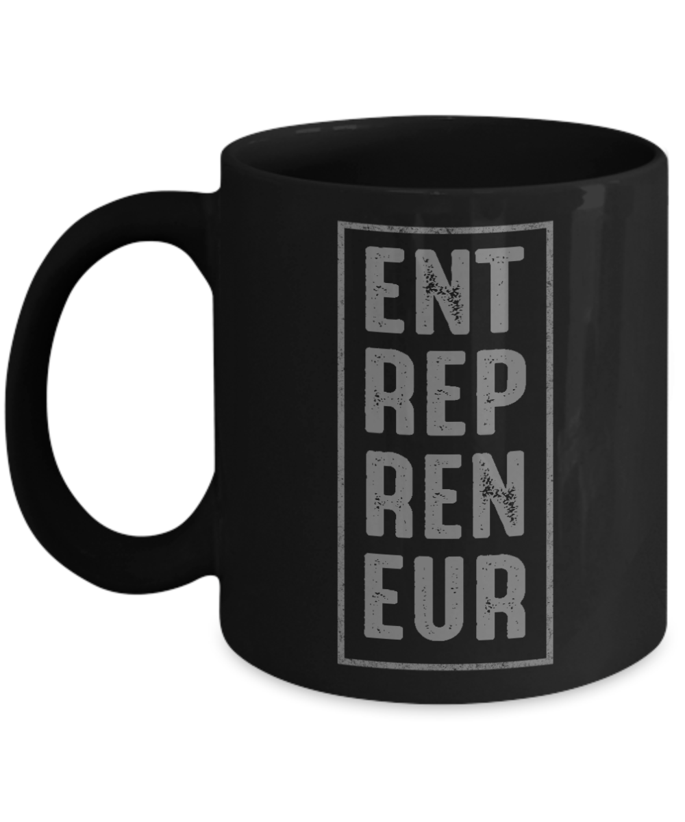 World's Best Boss Coffee Mug,Entrepreneur-Black Porcelain Coffee Mug 11 oz For Businessman,Entrepreneur, Boss, CEO