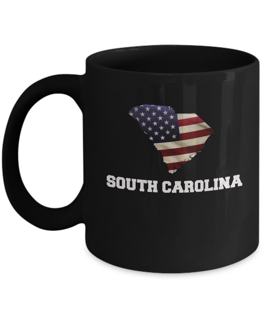 I Love South Carolina Coffee mug sets - 11 OZ Black coffee mugs  State Love Gift Idea Cup Funny