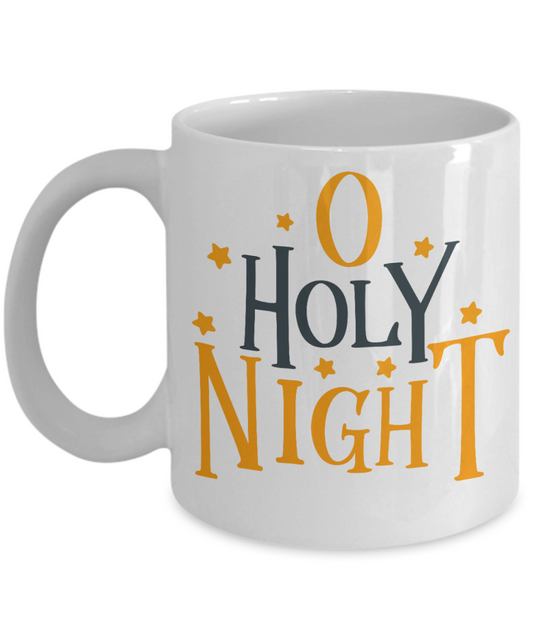 Knightmare before christmas mug - O Holy Night - Funny Christmas Gift Mugs, Christmas Gifts for family Ceramic Cup White, Funny Mugs Gift Ideas 11 Oz