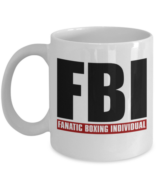 Boxing lovers mugs, Fanatic Boxing Individual - Funny White Porcelain Coffee 11 oz