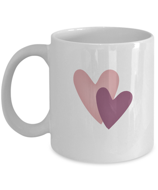Valentine Hearts white mugs - Funny Christmas Gifts - Funny White coffee mugs 11 oz