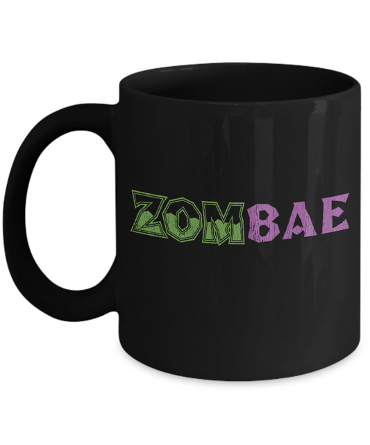 Halloween Coffee Mug, Zombae -Black Porcelain Coffee Mug 11 Oz For Halloween