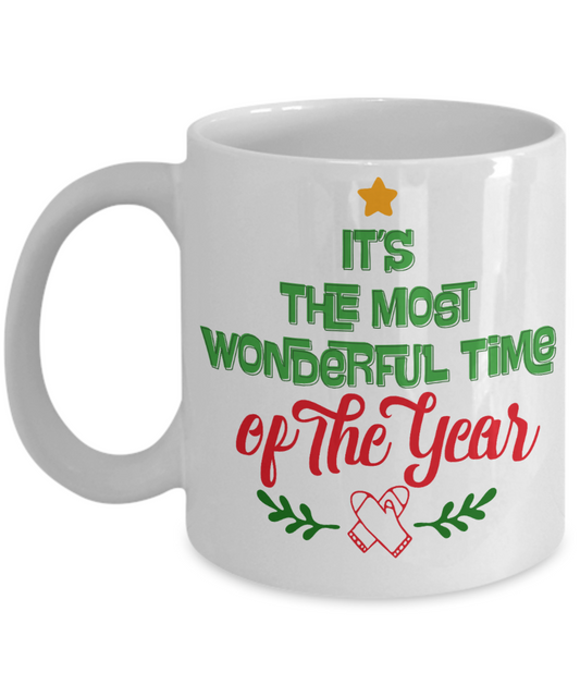 Knightmare before christmas mug - It's The Most Wonderful Time Of The Year - Funny Christmas Gift Mugs, Christmas Gifts for family Ceramic Cup White, Funny Mugs Gift Ideas 11 Oz