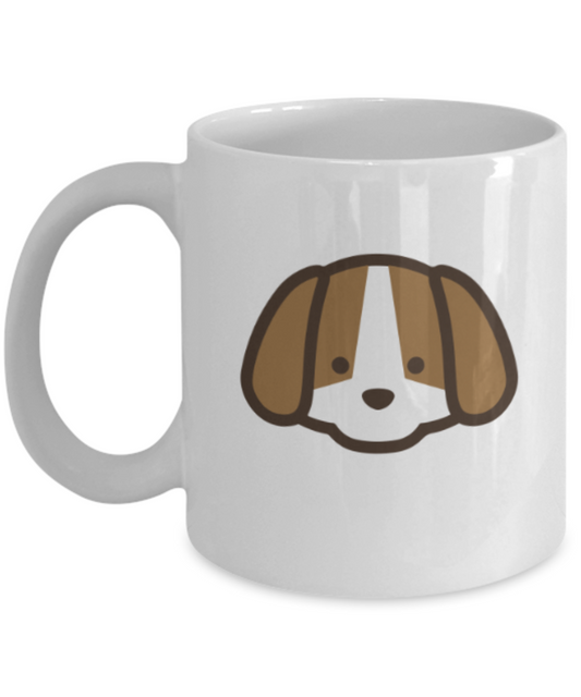 Gift gor dog lovers , Leave it to Beagle - White Coffee Mug Porcelain Tea Cup 11 oz - Great Gift