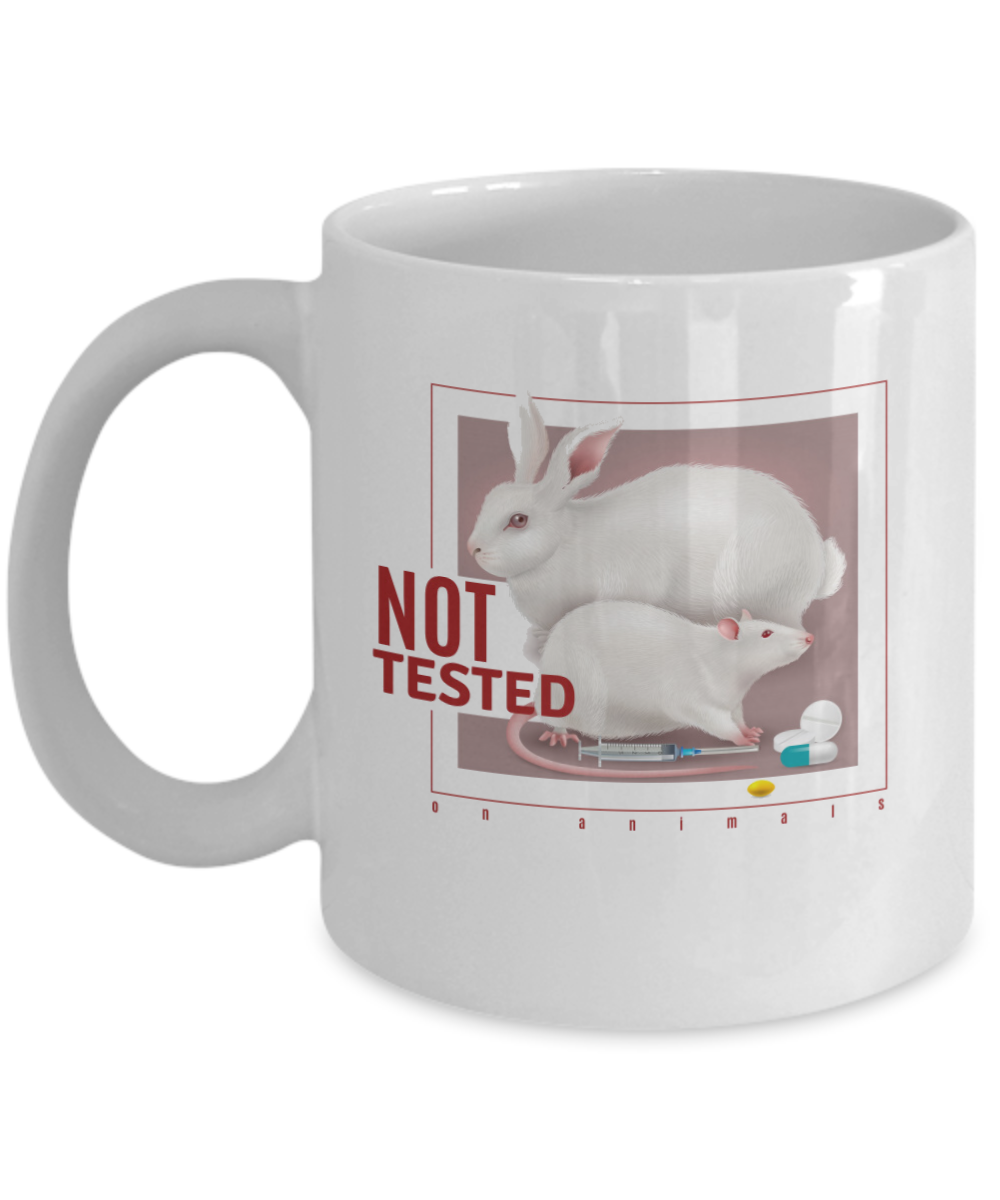 Humorous Not Tested Coffee Mug - Funny Coffee Mug Gift Idea Mug,Rat Coffee Mug, Cute Rat Mug, Rat Lover