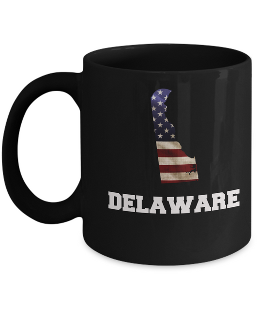 I Love Delaware Coffee mug sets - 11 OZ Black coffee mugs  State Love Gift Idea Cup Funny