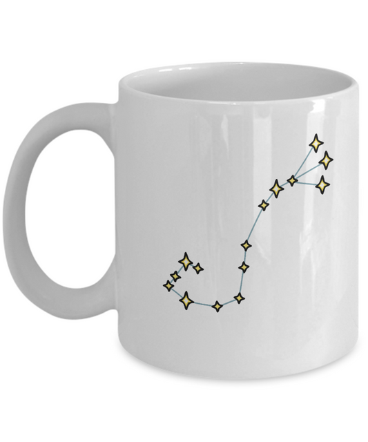 Scorpio Constellation Coffee Mug White Unique Large Big White Coffee mugs