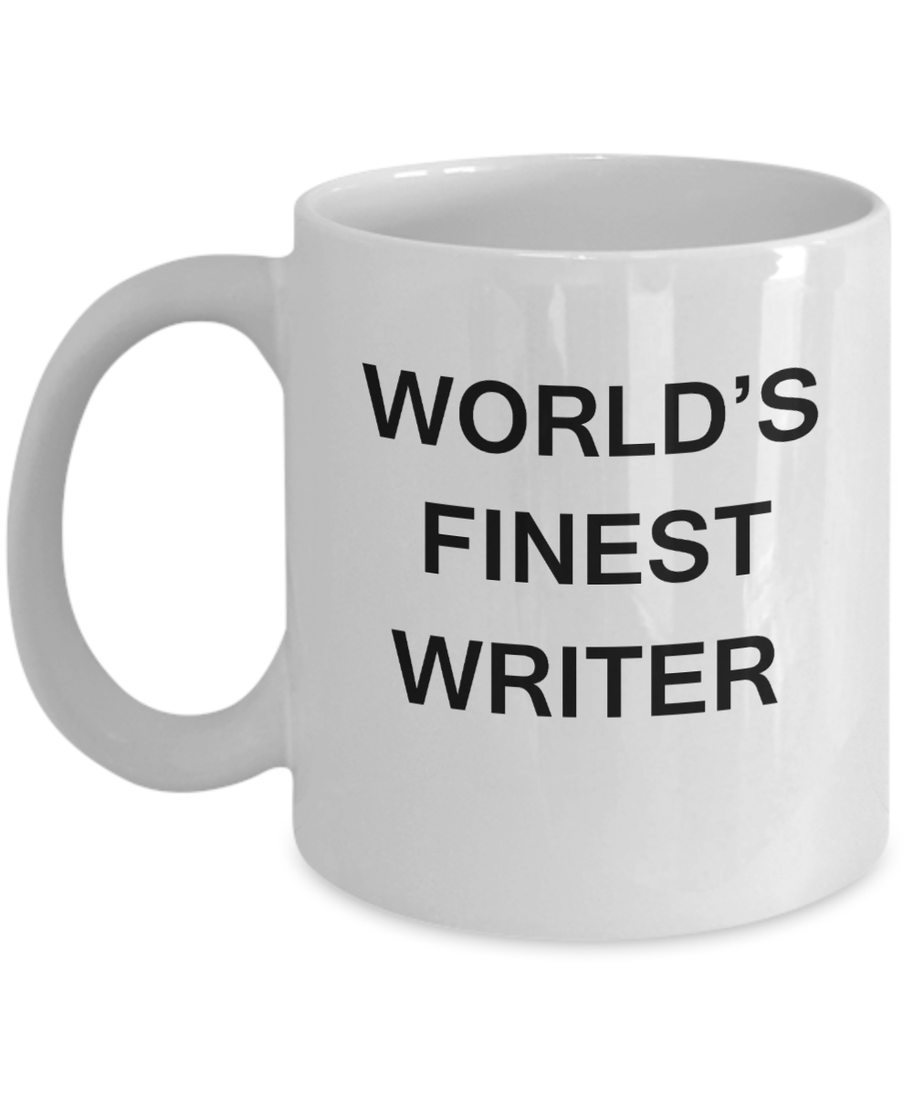 World's Finest Writer - Gifts For Writer - Porcelain 14 oz Travel mugs