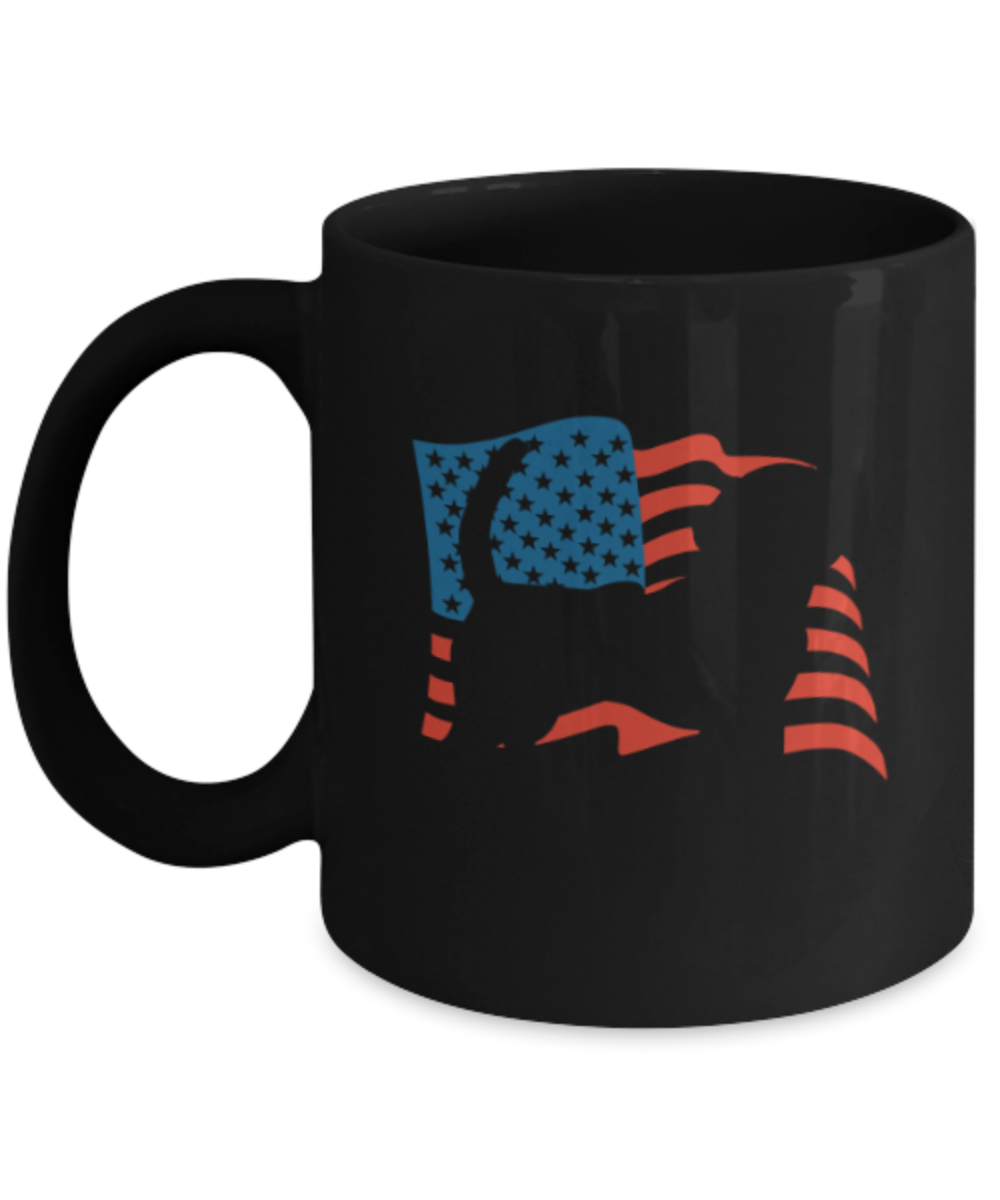 Gift gor cat lovers , USA Beagle - Black Coffee Mug Porcelain Tea Cup 11 oz - Great Gift
