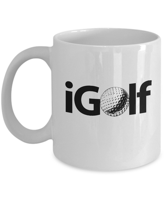 Igolf coffee mugs for golf lovers and sports lovers gaming fans White coffee mugs 11 oz