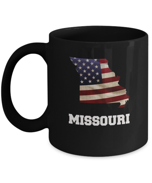 I Love Missouri  Coffee mug sets - 11 OZ Black coffee mugs  State Love Funny Gift Idea Cup