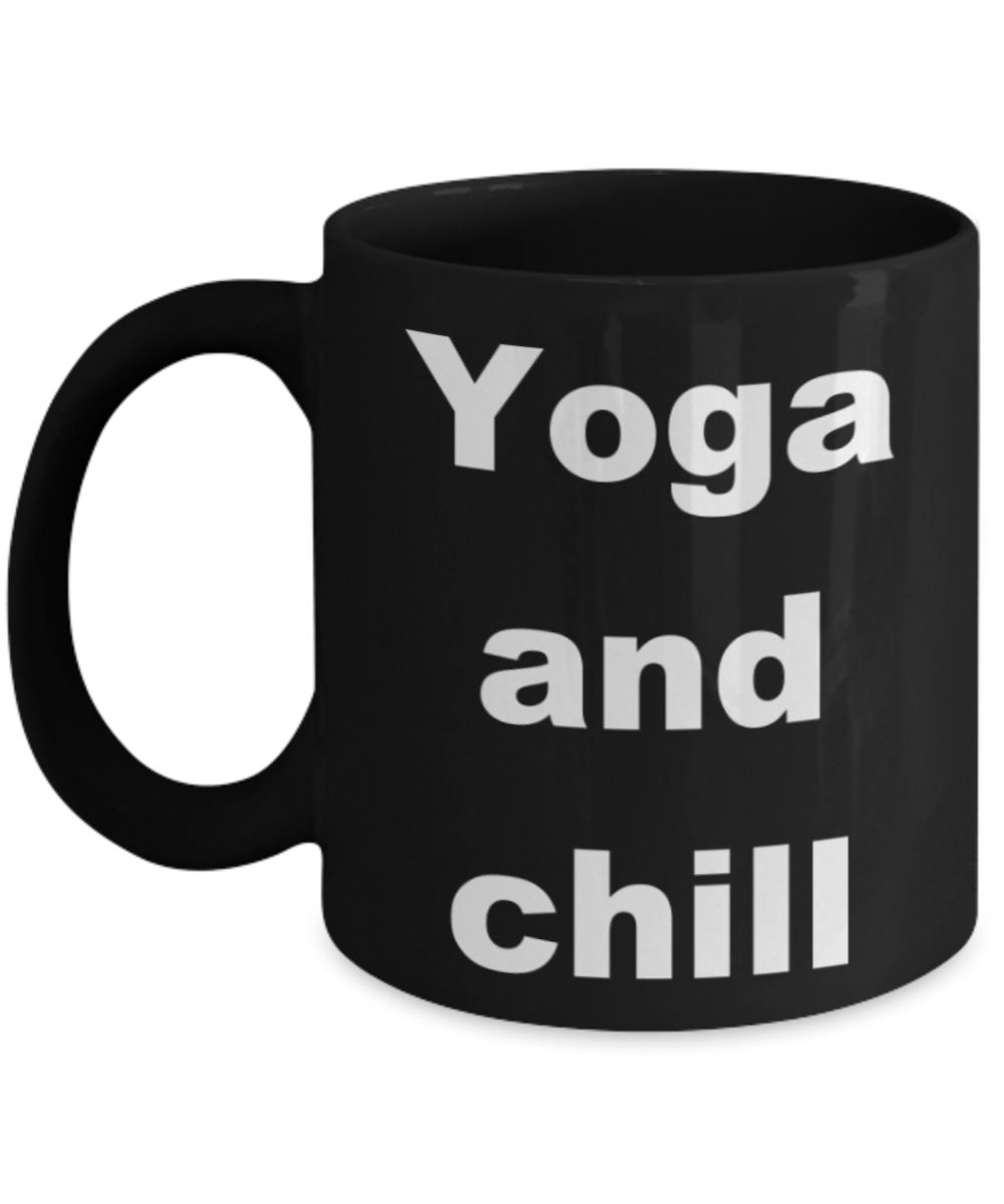 Yoga and Chill - Black Porcelain Coffee 11 oz