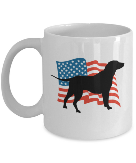 Gift gor dog lovers , USA Labrador - White Coffee Mug Porcelain Tea Cup 11 oz - Great Gift