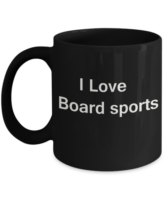 Board Sports coffee mug - Porcelain Black coffee mugs 11 oz