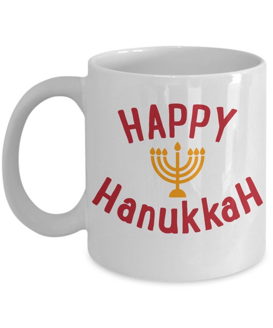 Knightmare before christmas mug - Happy Hanukkah - Funny Christmas Gift Mugs, Christmas Gifts for family Ceramic Cup White, Funny Mugs Gift Ideas 11 Oz