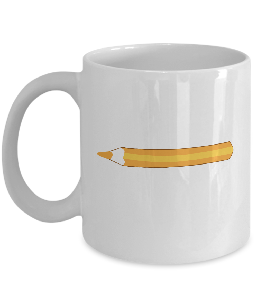 Pencil Orange 3 White Mugs - Funny Coffee Mugs White coffee mugs 11 oz