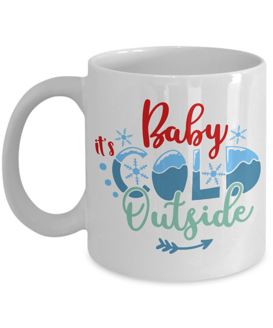 Nightnare before christmas mug - Baby it's Cold Outside - Funny Christmas Gift Mugs, Christmas Gifts for family Ceramic Cup White, Funny Mugs Gift Ideas 11 Oz