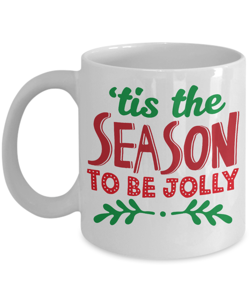 Knightmare before christmas mug - Tis The Season To Be Jolly - Funny Christmas Gift Mugs, Christmas Gifts for family Ceramic Cup White, Funny Mugs Gift Ideas 11 Oz