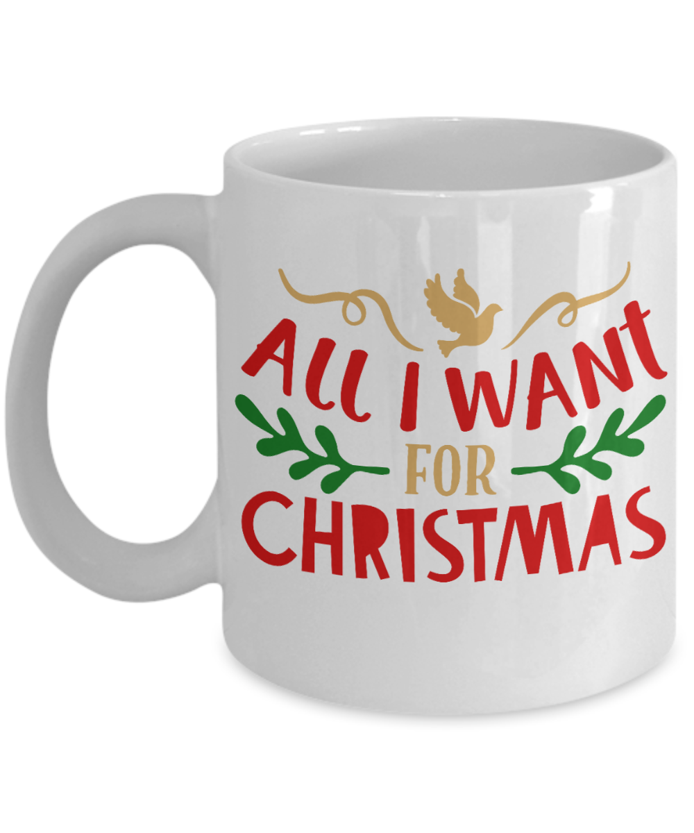 Nightnare before christmas mug - All I Want For Christmas - Funny Christmas Gift Mugs, Christmas Gifts for family Ceramic Cup White, Funny Mugs Gift Ideas 11 Oz