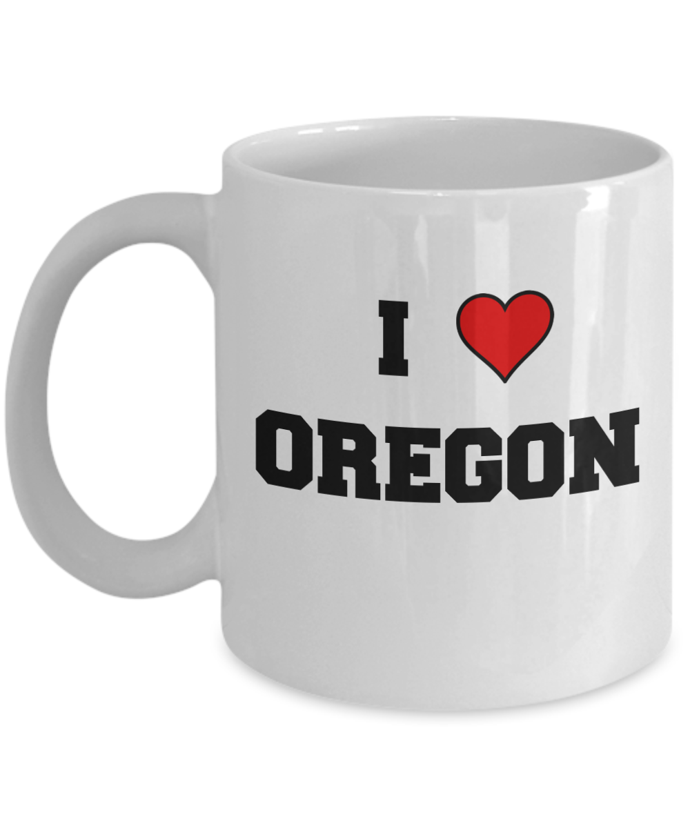 Oregon Tea Coffee Mugs,I Love Oregon USA States Ceramic Coffee Mug Tea Cup Gifts Mugs 11 oz Funny Mugs