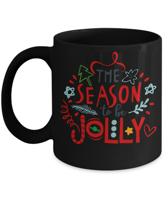 Knightmare before christmas mug - The Season To Be Jolly - Funny Christmas Gifts Mugs, Christmas Gifts for family Ceramic Cup Black, Funny Mugs Gift Ideas 11 Oz