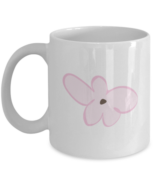 Flower Smooth 8 Coffee Mugs - Funny Coffee Mugs - Porcelain White coffee mugs 11 oz