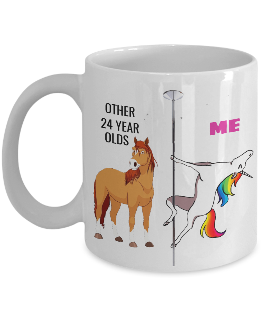 Unicorn Birthday gift 24th Birthday Gift for Women - Other 24 Year Olds Me Unicorn Coffee Mug - Funny White Porcelain Coffee 11 oz for Grandma,   Mom, Sister, Best Friend, Women, Her - Born In 1996