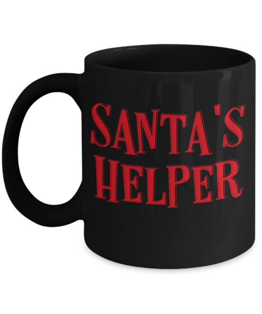 Knightmare before christmas mug - Santa's Helper - Funny Christmas Gifts Mugs, Christmas Gifts for family Ceramic Cup Black, Funny Mugs Gift Ideas 11 Oz