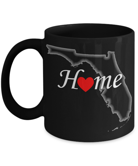 I  Am A Floridian Gift Coffee Mug, I Love Florida State -Black Porcelain Coffee Mug 11 oz