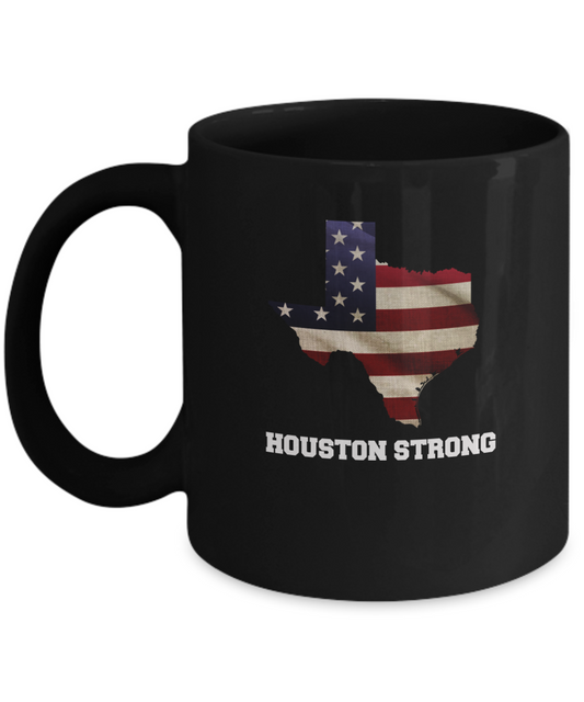 Houston Strong city Coffee mug sets - 11 OZ Black coffee mugs  State Love Gift Idea Cup Funny