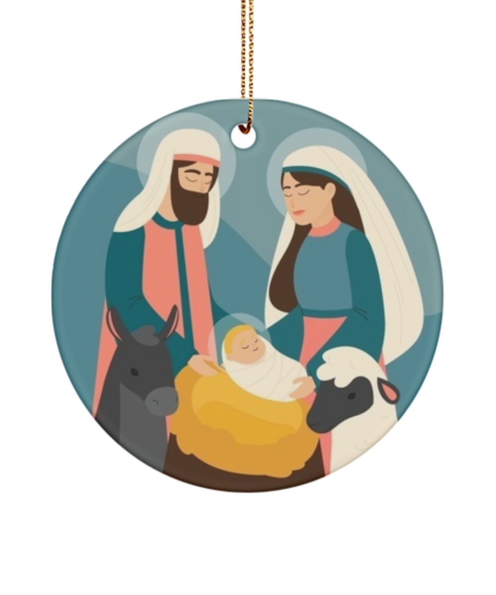 Jesus Ornament Christmas ornaments, Star ornaments, hanging Stars, handmade ceramic ornament, holiday décor, Christmas gift