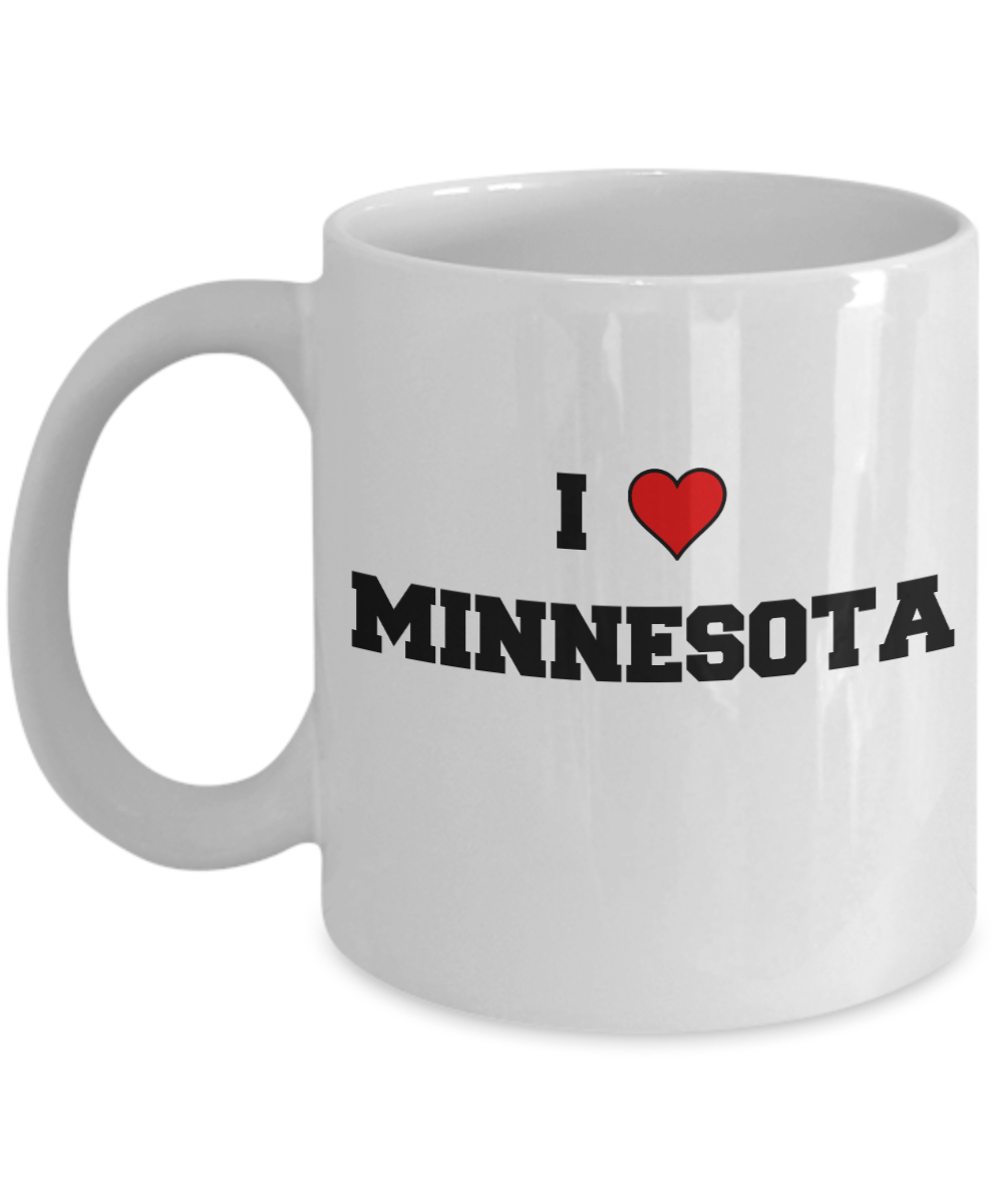 Minnesota Tea Coffee Mugs,I Love Minnesota USA States Ceramic Coffee Mug Tea Cup Gifts Mugs 11 oz Funny Mugs