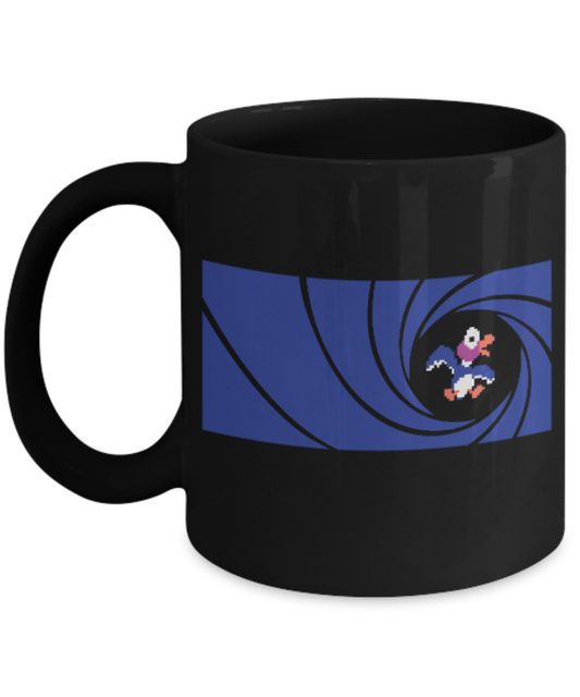 Games Duckeye - Black Coffee Mug Porcelain Tea Cup 11 oz - Great Gift