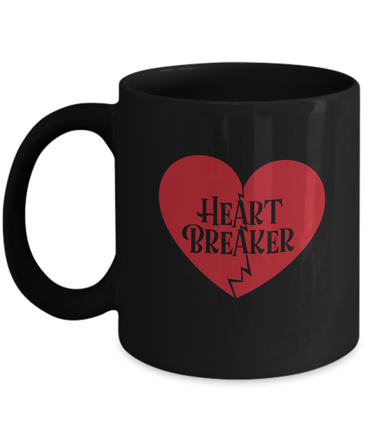 Heart Breaker Black coffee Mugs - Funny Valentines day Gifts -Black coffee mugs 11 oz