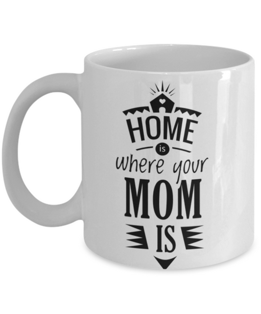 Write like a mother f mug, Home is where Mom is - White Porcelain Coffee 11 oz