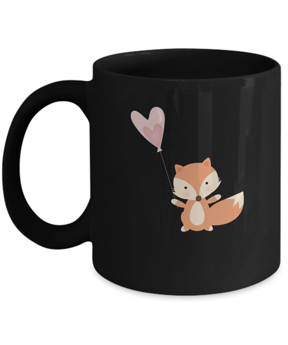 Foxy Valentine Black coffee Mugs - Funny Valentines day Gifts Black coffee mugs 11 oz