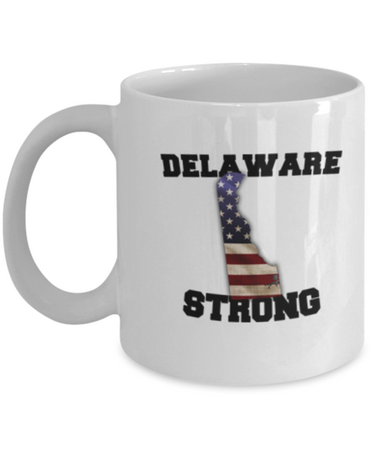 Delaware state coffee mug - Porcelain White Funny Coffee Mug, White coffee mugs 11 oz