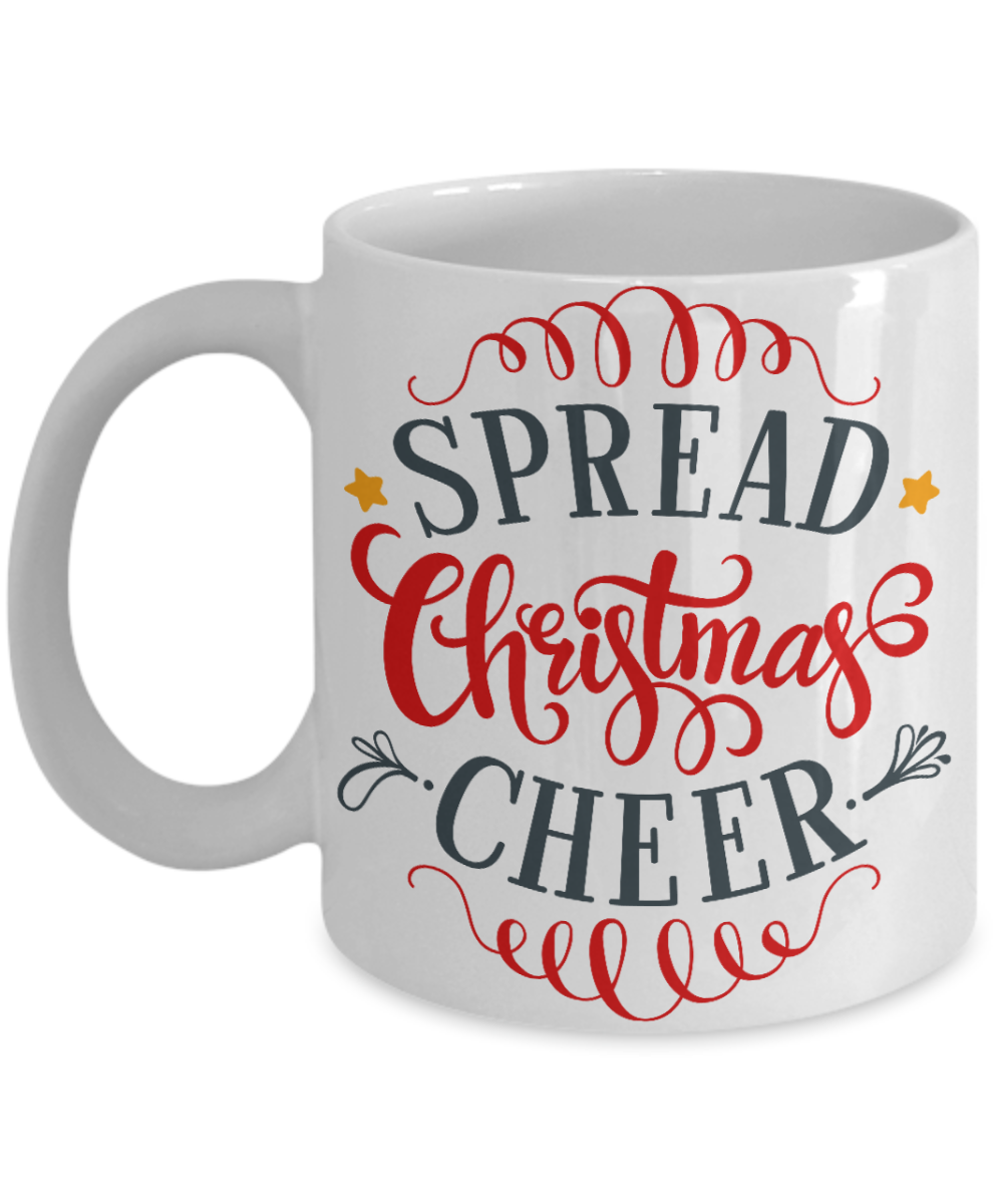 Knightmare before christmas mug - Spread Christmas Cheer - Funny Christmas Gift Mugs, Christmas Gifts for family Ceramic Cup White, Funny Mugs Gift Ideas 11 Oz