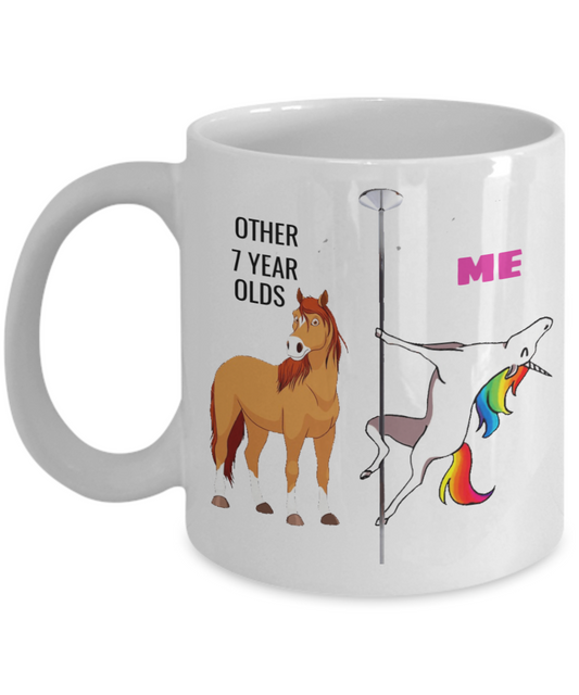 Unicorn Mug 7th Birthday Gift for Women - Other 7 Year Olds Me Unicorn Coffee Mug - Funny White Porcelain Coffee 11 oz for Grandma, Mom, Sister, Best Friend, Women, Her - Born In 2013