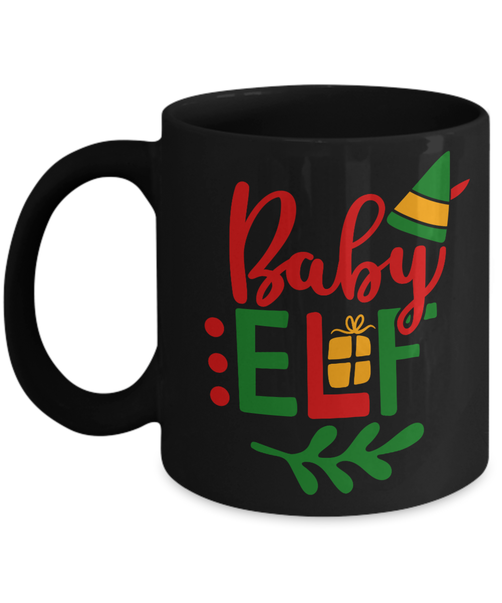 Nightnare before christmas mug - Baby Elf - Funny Christmas Gifts Mugs, Christmas Gifts for family Ceramic Cup Black, Funny Mugs Gift Ideas 11 Oz