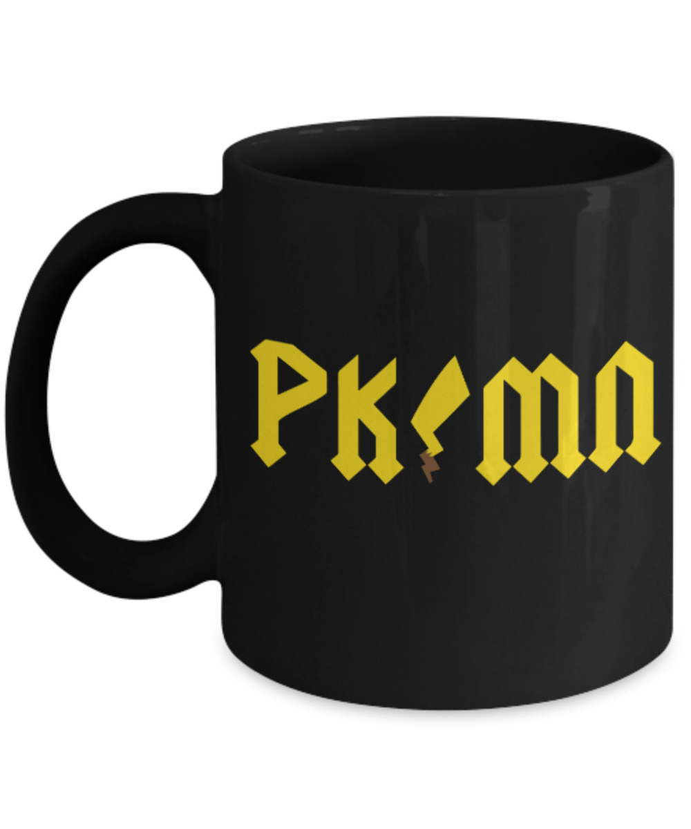 Games Lovers mugs, Pkma - Black Coffee Mug Porcelain Tea Cup 11 oz - Great Gift