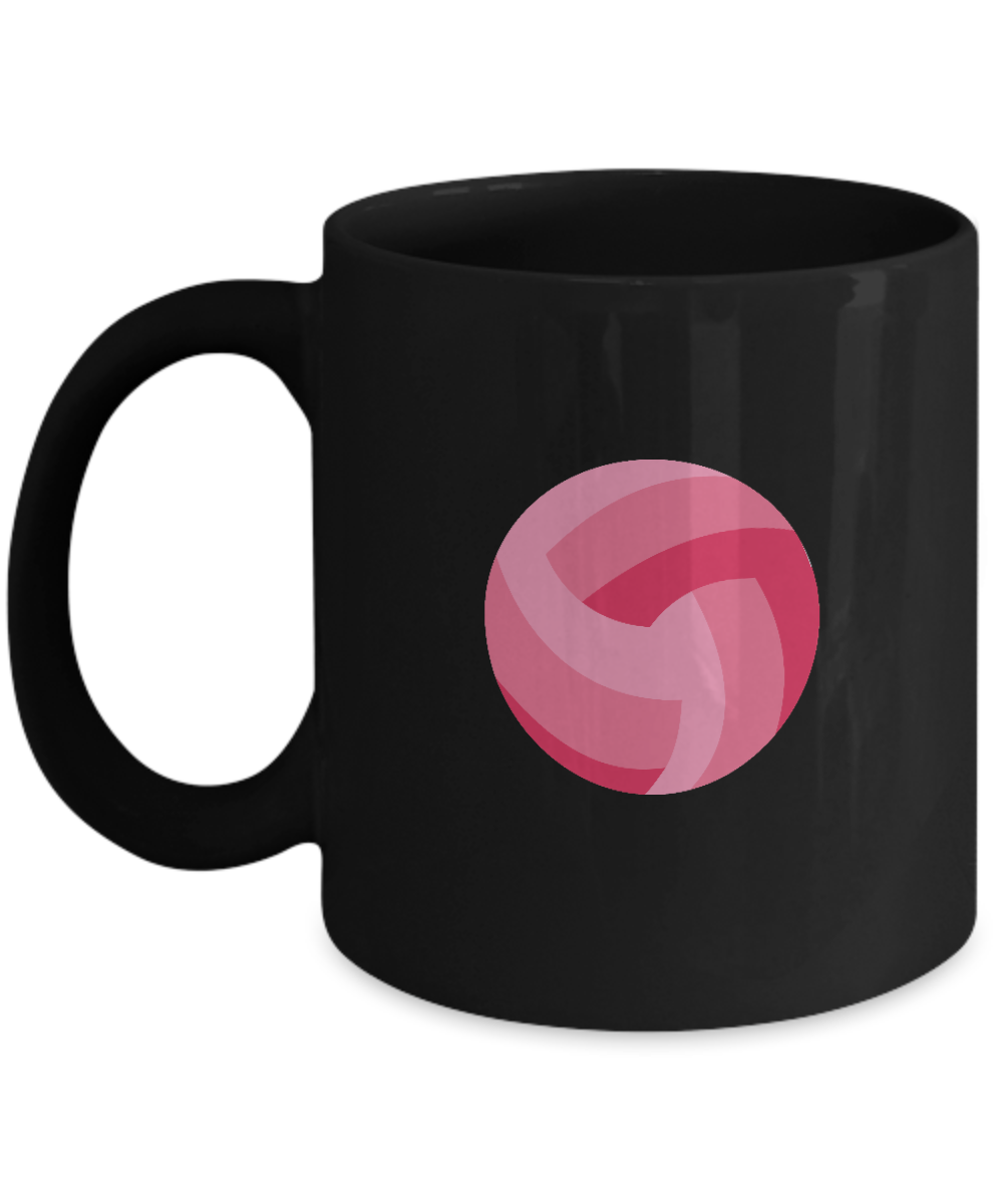 Beach red ball Black Mugs - Funny Christmas Gifts - Black Coffee Mug Birthday Gag Gifts 11 oz
