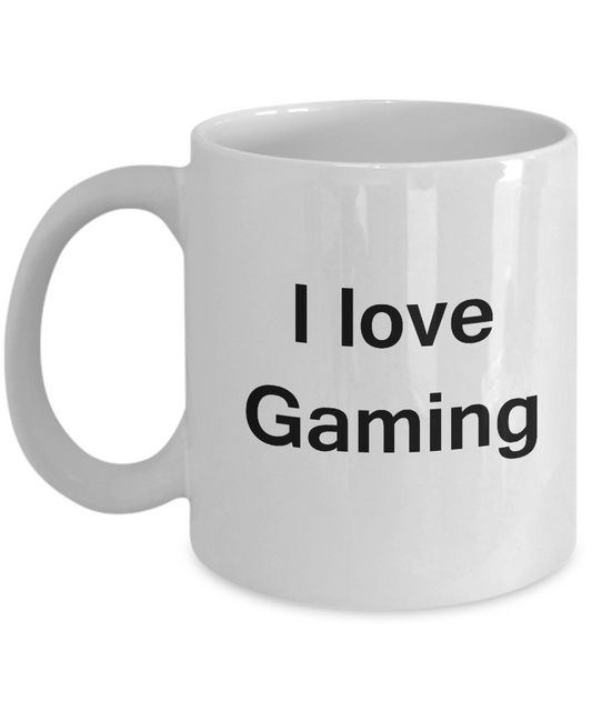 I Love Gaming White Mugs - Funny Hobbies & Valentine White coffee mugs 11 oz