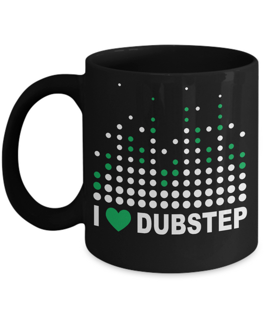 I Am Dancing Gift Coffee Mug For Dancer,Dance lover,Sister,Brother,Mother, I Love Dubstep-Black Porcelain Coffee Mug 11 oz