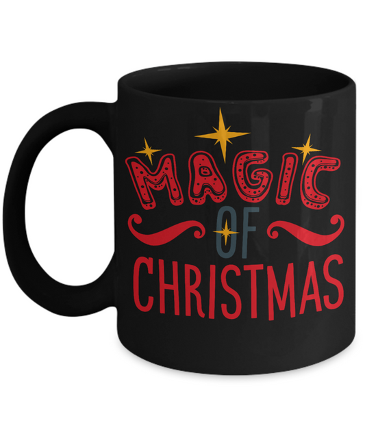 Knightmare before christmas mug - Magic of Christmas - Funny Christmas Gifts Mugs, Christmas Gifts for family Ceramic Cup Black, Funny Mugs Gift Ideas 11 Oz