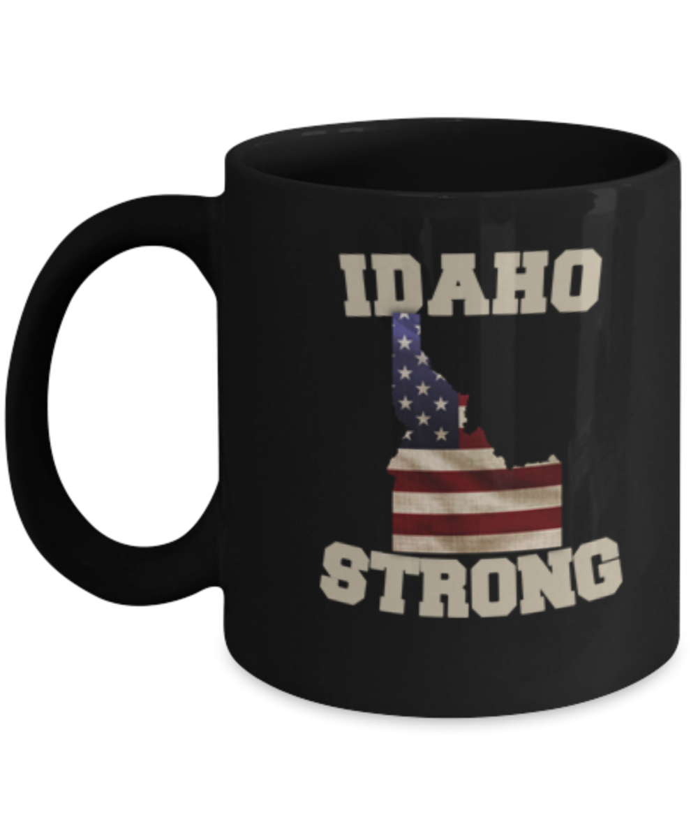 Idaho State coffee coffee mug - Porcelain Black Funny Black coffee mugs 11 oz