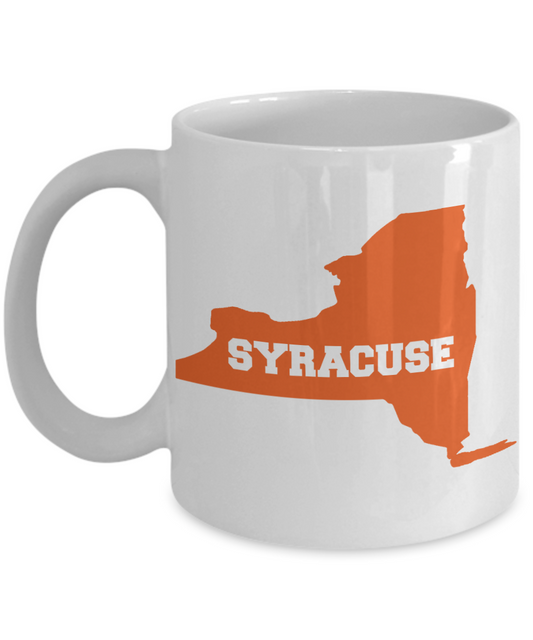 I Am From New York Personalized  Syracuse City Gift Coffee mug-White Porcelain Coffee Mug 11 oz