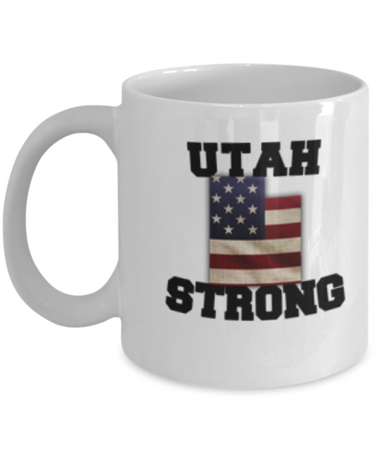 Utah State coffee mug - Porcelain White Funny Coffee Mug, White coffee mugs 11 oz