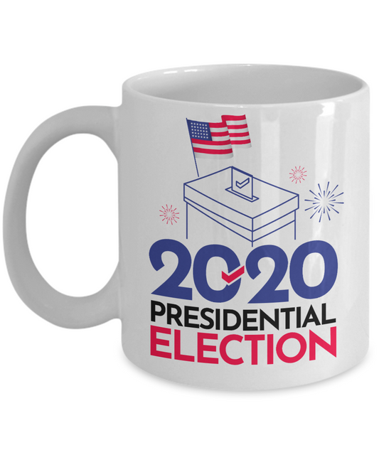 Presidential Election Mug,Vote,Cast Your Vote, Political Mug,US Election, Political, Election mug-White Porcelain Coffee Mug 11 oz Election 2020